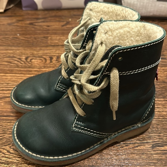 Duckfeet Odense Boots Leather Shearling Lined “New Green” EUC 7 - Picture 2 of 10